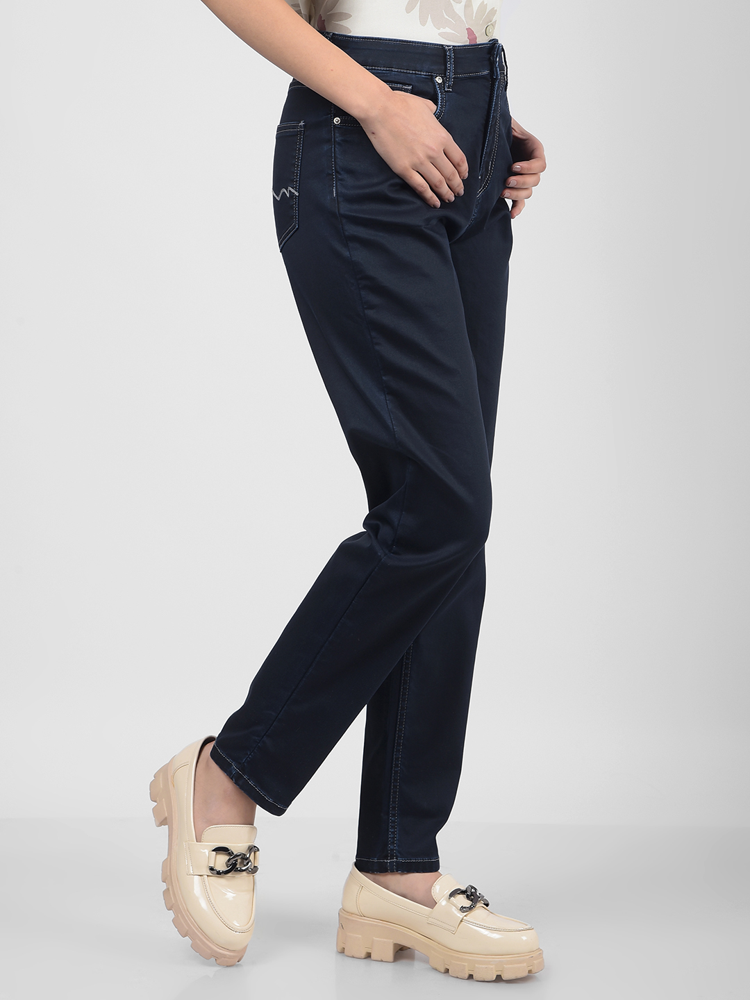 Numero Uno Women Solid Dark Blue Jeans